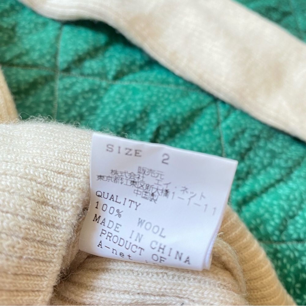 Tsumori Chisato 1/2 sleeve knit crewneck sweater -  100% wool - Picture 11 of 14